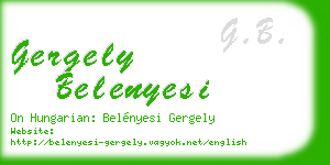 gergely belenyesi business card