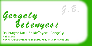 gergely belenyesi business card